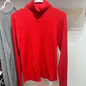 Tory Burch Red Cowl Neck Sweater
